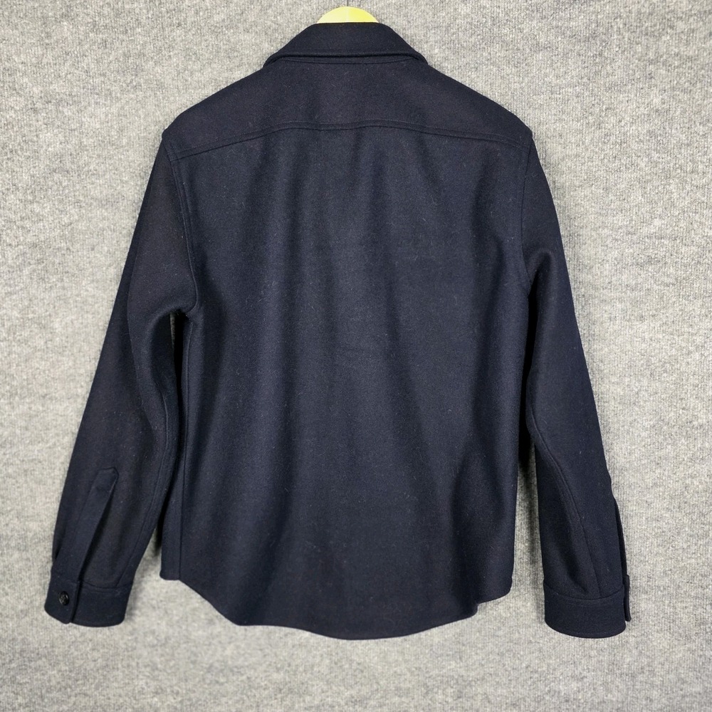 J.W. Hulme Wool Shacket Mens Medium Navy Blue Heavyweight Nautical Shirt Jacket - Picture 3 of 7